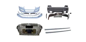 Audi A3 2013-2016 (8V) Sedan Rs3 Body Kit (Ön-Arka Tampon, Panjur, Marşpiyel, Egzoz Dahil)