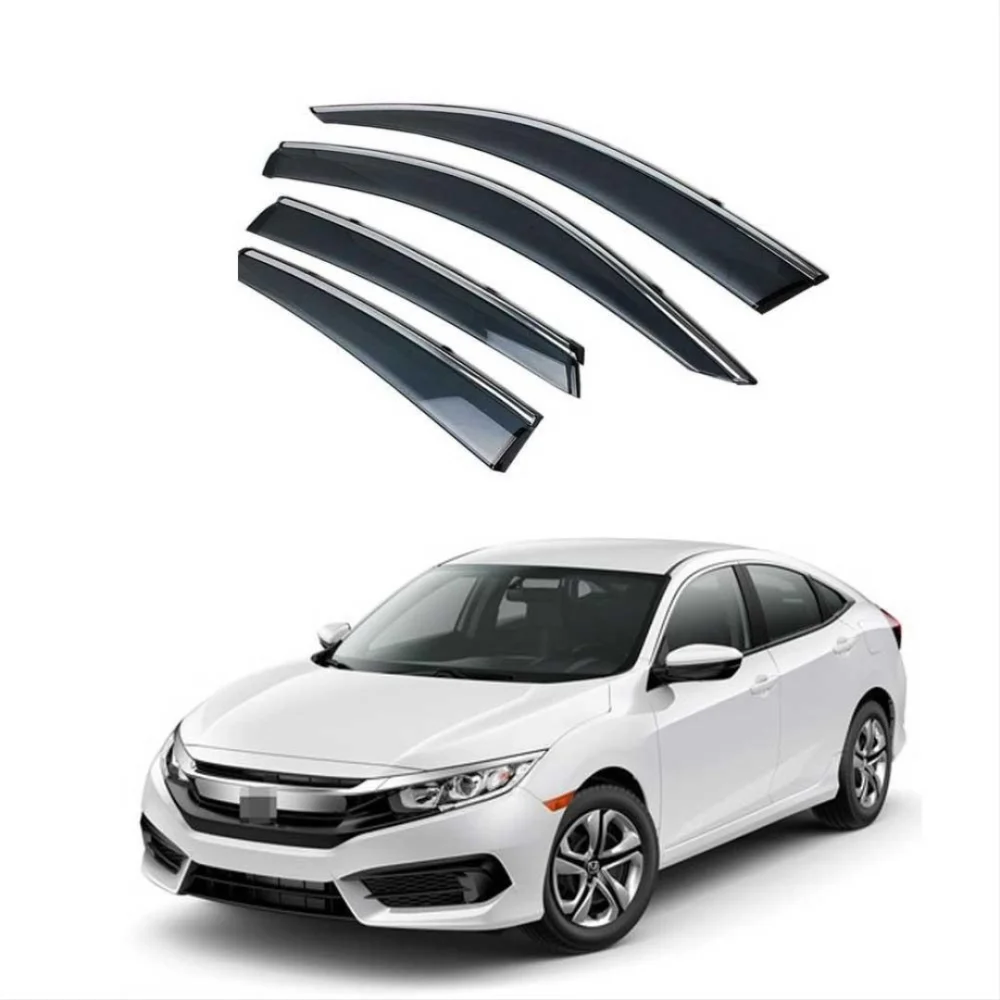 Drs Tuning Honda Civic Uyumlu Fc5 2016-2020 Cam Rüzgârlığı Krom Çıta