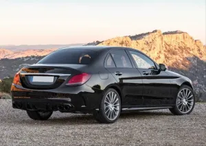 Mercedes W205 Uyumlu C43 Difüzör & Egzoz Seti (Amg Sedan) (Siyah Egzoz İle) - Görsel 3