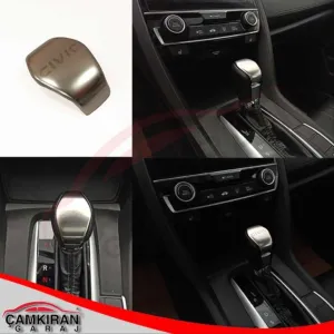 Honda Civic Uyumlu Fc5 2016-2021 Vites Topuz Kaplama Silver-KüçükDRS Tuning kalitesiyle tanışın! Özel olarak Honda  model araçlar için üretilen bu ürün, otomobi