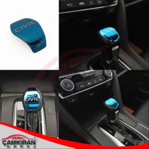 Honda Civic Uyumlu Fc5 2016-2020 Vites Topuzu Kaplama Mavi Küçük thumb 2
