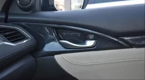 Honda Civic Uyumlu Fc5 2016-2021 İç Kapı Kolu Çerçevesi Karbon Kalın thumb 2