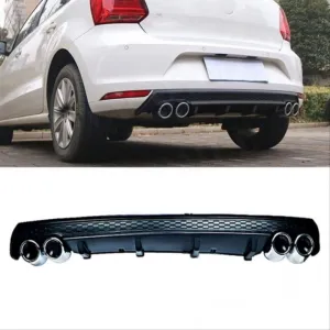 Volkswagen Polo 6C 2014-2017 4 Egzoz Difüzör - Mat Siyah - Görsel 2