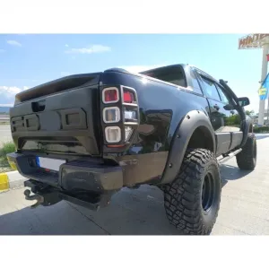 Ford Ranger Uyumlu 2012-2021 2 Parça Bagaj Kapak Kaplama 2012-2021 T6 T7 T8 - Görsel 4
