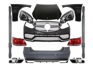 Mercedes W212 Uyumlu Full Body Kit-Makyajsız Kasayı Makyajlı E63E Çevirme(Far-Stop-Kaput Ve Çamurluk Dahil) thumb 1