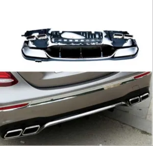 Mercedes W213 Uyumlu E63 Silver Difüzör & Egzoz Seti (Normal Sedan) 2017+ & Silver Egzoz İle thumb 4