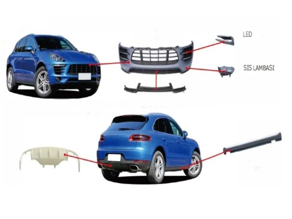 Drs Tuning Porsche Macan Uyumlu 2014-2017 Tech-Art Body Kit