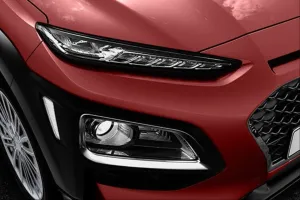 Hyundai Kona Uyumlu Ön Gündüz Ledi Çerçeve - Piano Black thumb 2