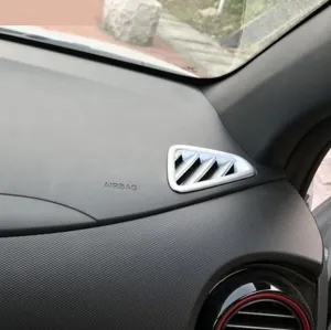 Hyundai Kona Uyumlu Ön Menfez Kaplama 2 Parça - Silver - Görsel 4