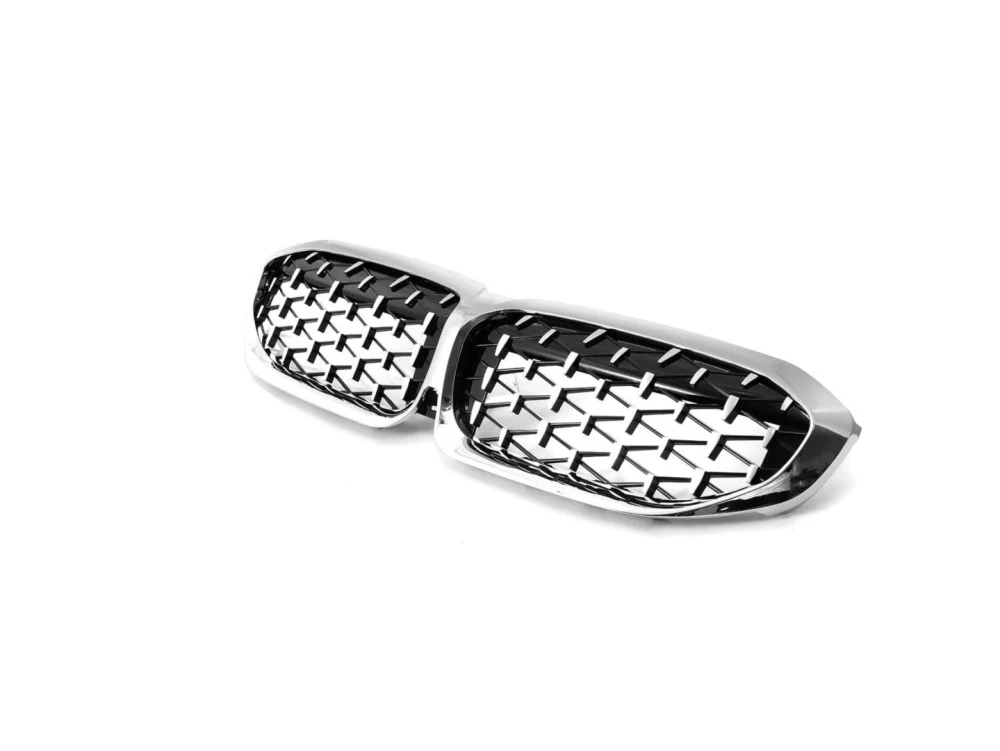 Bmw 3 Uyumlu Serisi G20 2019+ Diamond Panjur (Böbrek) - Krom Çerçeve