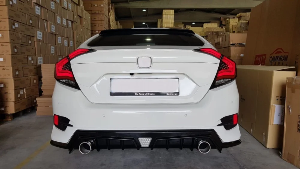 Drs Tuning Honda Civic Uyumlu Fc5 2016-2020 Omurga LED Stop Transparan