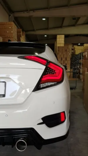 Honda Civic Uyumlu Fc5 2016-2020 Omurga LED Stop Transparan - Görsel 3