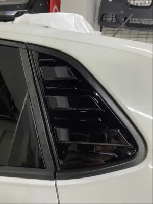 Volkswagen Polo Uyumlu 2019+ Kelebek Cam Kaplama - Piano Black thumb 2