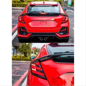 Honda Civic Uyumlu Fk7 2016-2020 Hatchback LED Stop Smoke thumb 4