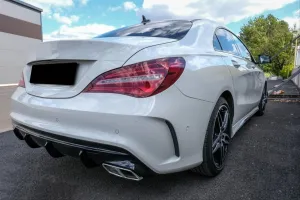 Drs Tuning Mercedes W117 Uyumlu Cla 45 Difüzör & Egzoz Seti 16-19 Siyah Egzoz İle - Görsel 4