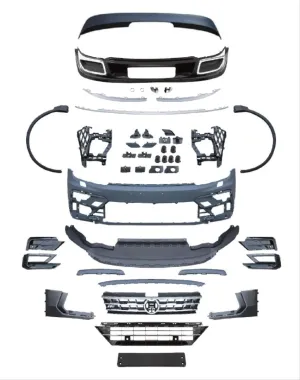 Volkswagen Tiguan Uyumlu 2017-2021 R-Line Body Kit (Ön Tampon-Panjur-Difüzör-Spoiler) - Görsel 4