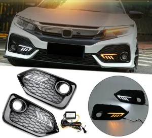 Honda Civic Uyumlu Fk7 2016-2019 Hatchback Ön Sis Ledi - Görsel 2