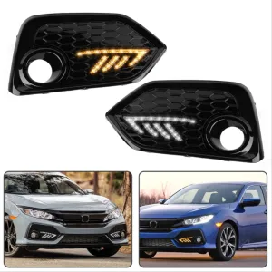 Honda Civic Uyumlu Fc5 2016-2020 Typer Ön Sis Ledi thumb 3