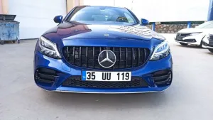 W205 2019+ Sis Uyumlu Kasları 4 Parça (Sis Bıçakları) (Piano Black) - Görsel 2