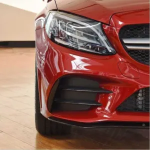 Mercedes W205 Uyumlu 2019+ Ön Tampon Yan Bıçakları (Piano Black) thumb 2