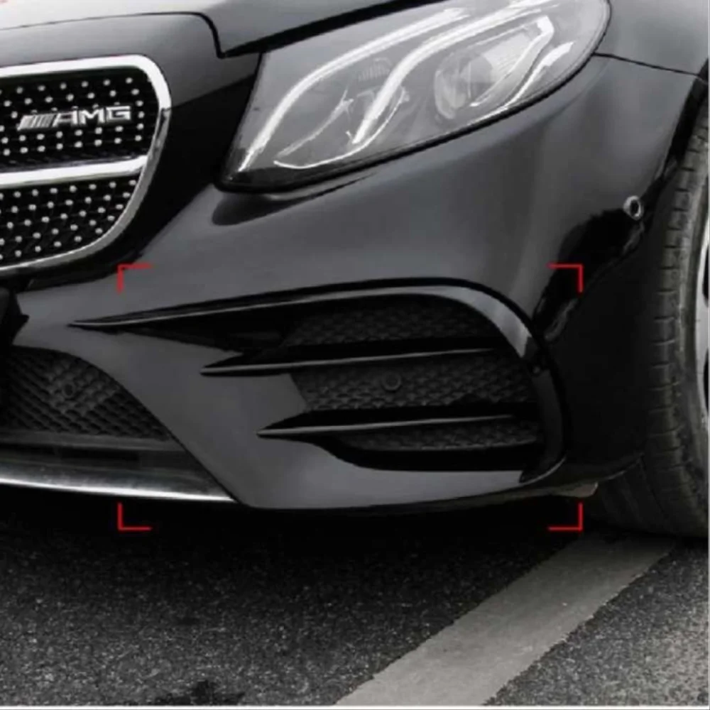 Mercedes W205 Uyumlu 2019+ Ön Tampon Bıçakları 2 Parça (Piano Black)