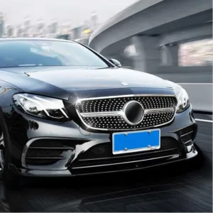 Mercedes W205 Uyumlu 2015-2018 Ön Tampon Bıçakları 2 Parça (Piano Black) thumb 2