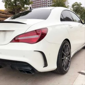 Mercedes W117 Uyumlu Cla Arka Tampon Bıçakları Piano Black - Görsel 3