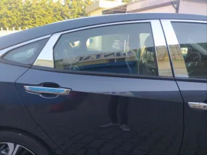 Honda Civic Uyumlu Fc5 2016-2020 Kapı Direk Kaplama Krom - Görsel 4