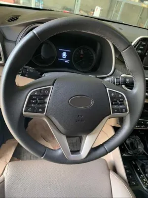 Hyundai Tucson Uyumlu 2015-2018 Direksiyon Kaplama Silver (ABS) thumb 3