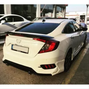 Honda Civic Uyumlu Fc5 2016-2020 Turbo Spoiler Işıksız (Boyasız) - Görsel 3
