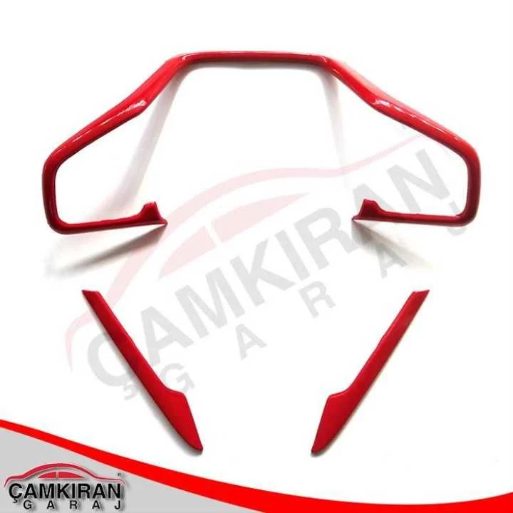 Drs Tuning Honda Civic Uyumlu Fc5 2016-2021 Direksiyon Kaplama Seti Kırmızı 3 Parça