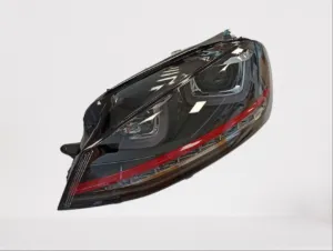 Uyumlu 7 Mk7 2012-2018 U LED Far Gti Kırmızı - Görsel 2