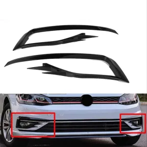 Volkswagen Golf Uyumlu 7,5 2017-2020 Gti Ön Sis Kaplama - Piano Black - Görsel 2