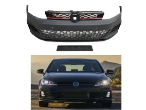 Volkswagen Golf Uyumlu 7,5 2018-2020 Gti Ön Tampon Ve Panjur Seti thumb 4