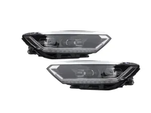 Volkswagen Passat Uyumlu B8 2015-2018 B8,5 Görünümlü LED Far (Double U) - Görsel 4