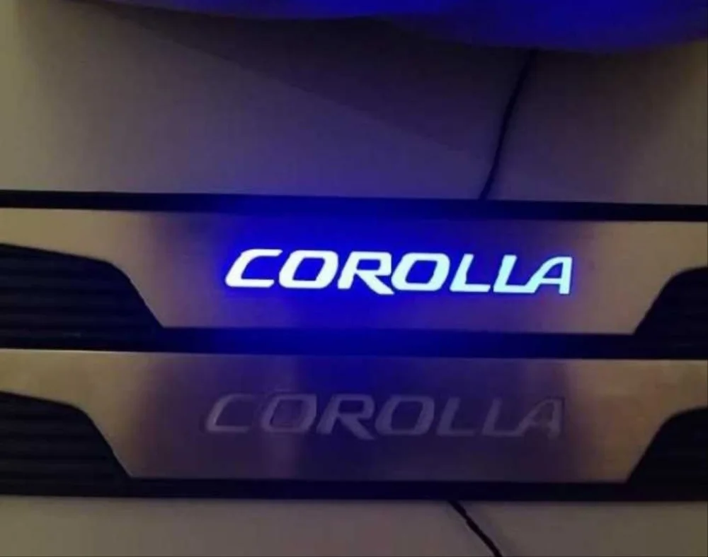 Drs Tuning Toyota Corolla Uyumlu 2014-2018 Işıklı Kapı Eşigi Mavi