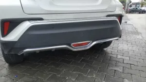 Toyota C-Hr Uyumlu 2016-2019 Arka Tampon Alt Çıtası Nikelaj thumb 2