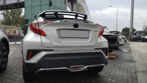 Toyota C-Hr Uyumlu 2016-2019 Arka Tampon Alt Çıtası Nikelaj thumb 3