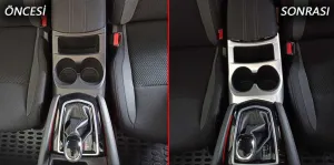 Nissan Qashqai Uyumlu 2014-2020 Orta Bölme Kaplama - Silver - Görsel 2