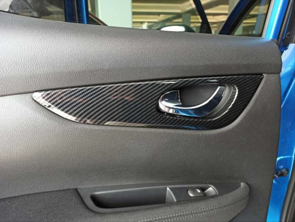 Nissan Qashqai Uyumlu 2014-2020 Kapı İç Kaplama - Karbon