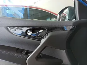Nissan Qashqai Uyumlu 2014-2020 Kapı İç Kaplama - Karbon thumb 4