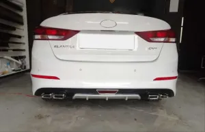 Hyundai Elantra Uyumlu 2016-2018 4 Egzoz Silver Difüzör Reflektörlü thumb 4