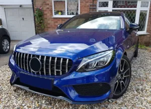 Mercedes-Benz W205 Uyumlu C Serisi 2019-2021 Panjur Gtr Gri/Krom - Görsel 4
