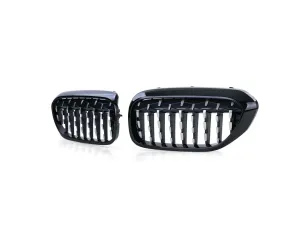 BMW 5 Serisi 2017-2023 (G30) Diamond Böbrek - Piano Siyah - Görsel 2