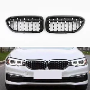BMW 5 Serisi 2017-2023 (G30) Diamond Böbrek - Piano Siyah - Görsel 4