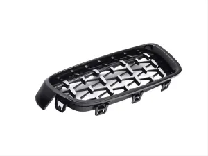 Bmw 3 Uyumlu Serisi F30 2012-2018 Böbrek Diamond Panjur Piano Black- thumb 3
