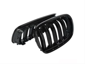 Bmw 3 Uyumlu Serisi E90 2008-2011 M3 Böbrek (Cift Cızgı Panjur) Piano Black thumb 2