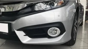 Honda Civic Uyumlu Fc5 2016-2020 Oval Sis Kaplaması Silver - Görsel 2