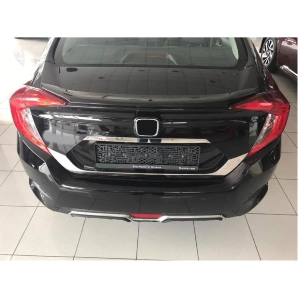 Honda Civic Uyumlu Fc5 2016-2020 Bagaj Kapağı Plaka Çerçevesi 2 Parça