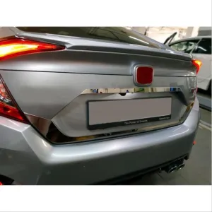 Honda Civic Uyumlu Fc5 2016-2020 Bagaj Kapağı Plaka Çerçevesi 2 Parça thumb 2